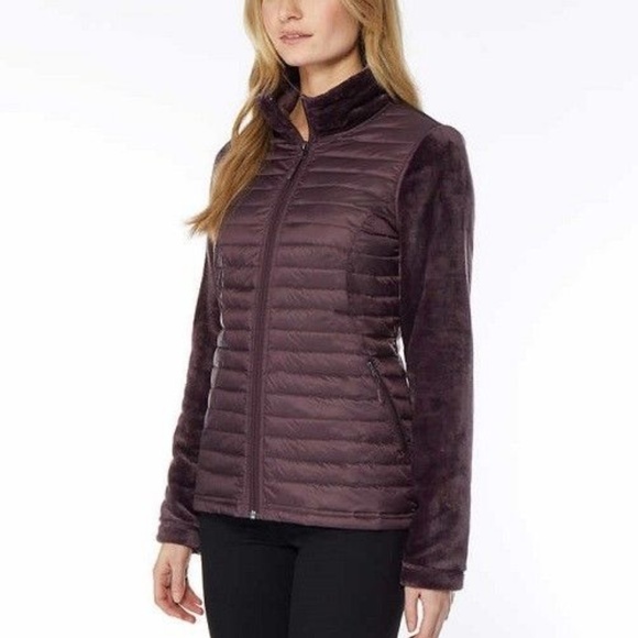 32 Degrees Ladies' Mixed Media Plush Down Jacket - Picture 4 of 5